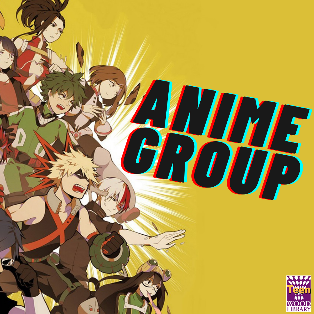Anime group with characters from "My Hero Academia" on the right