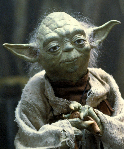 Yoda from the Star Wars movie series