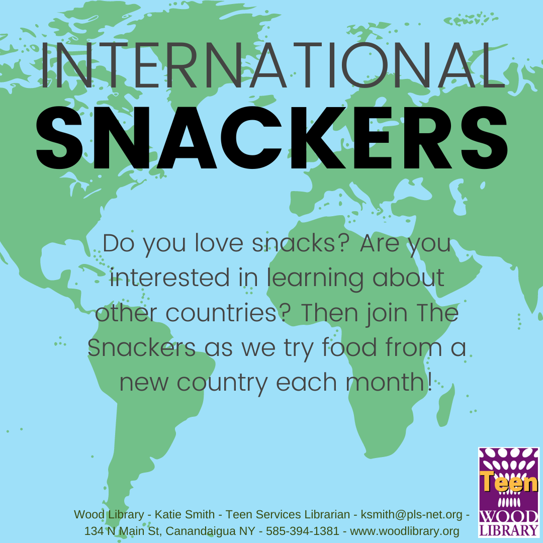 International Snackers over a world map with description