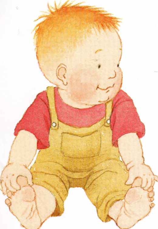 Young child wearing overalls 