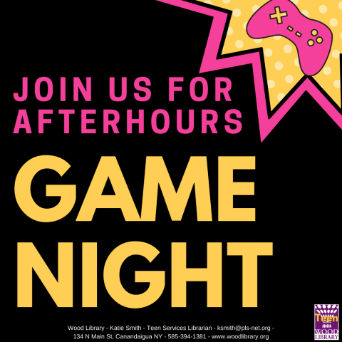join us for after hours game night
