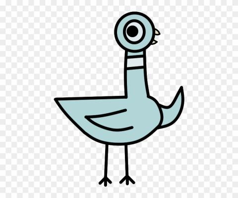 Blue pigeon character created by author illustrator Mo Willems