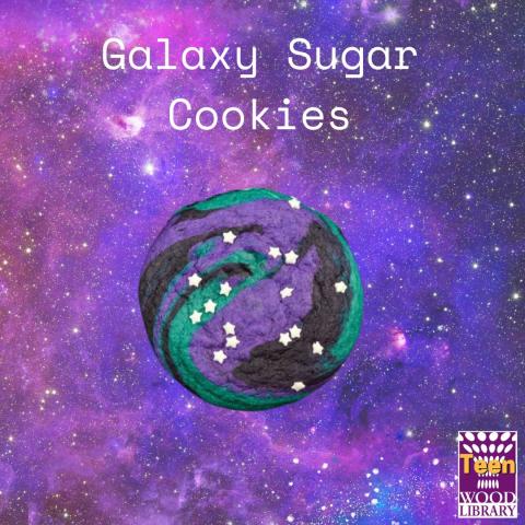 Galaxy Sugar cookies with multi-colored cookie 