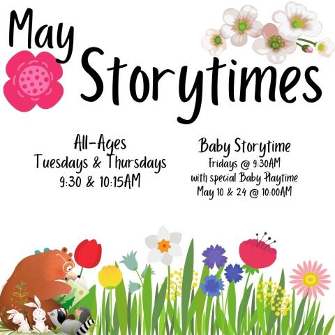 May storytimes flyer