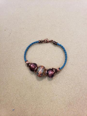 leather beaded bracelet