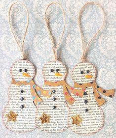 Book page snowman