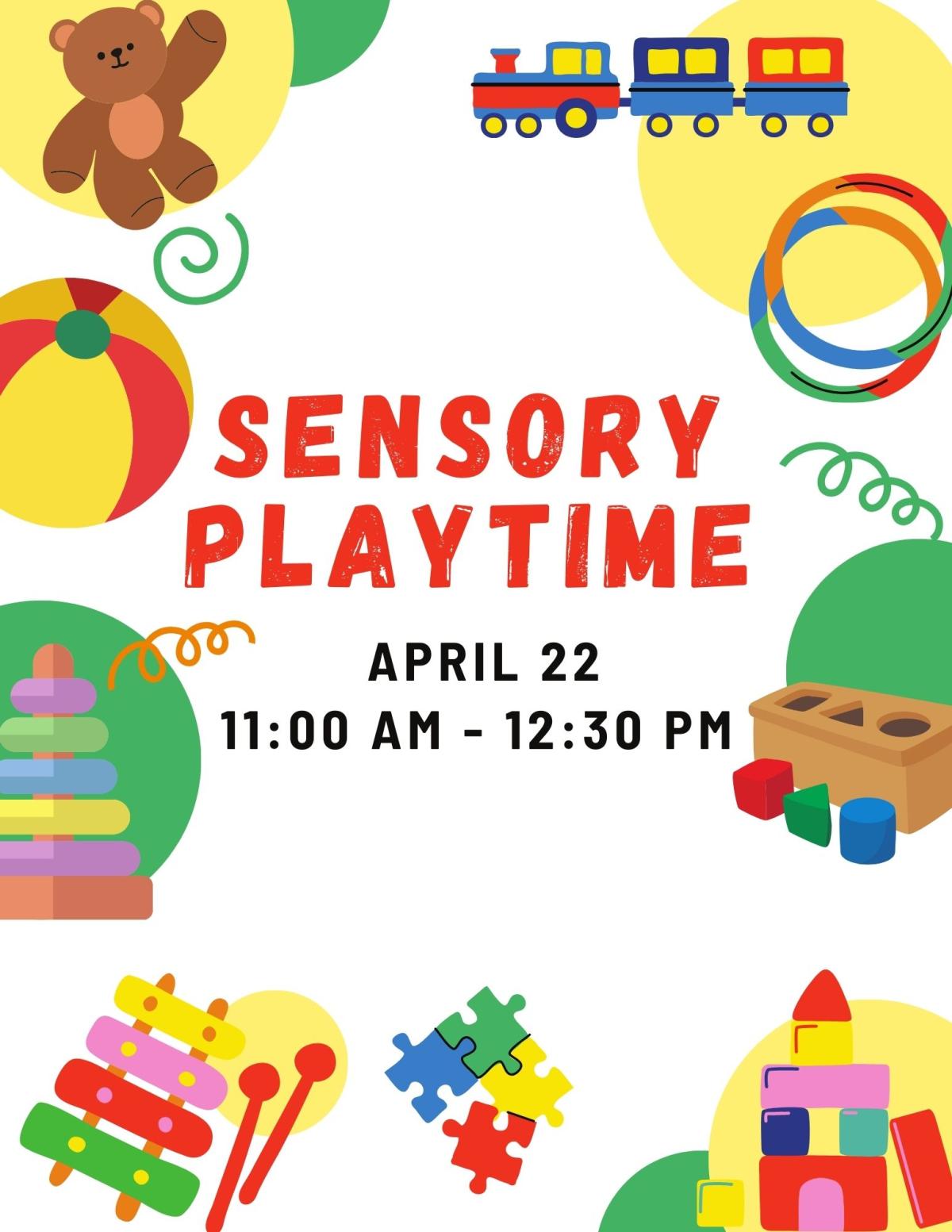 Sensory playtime flyer