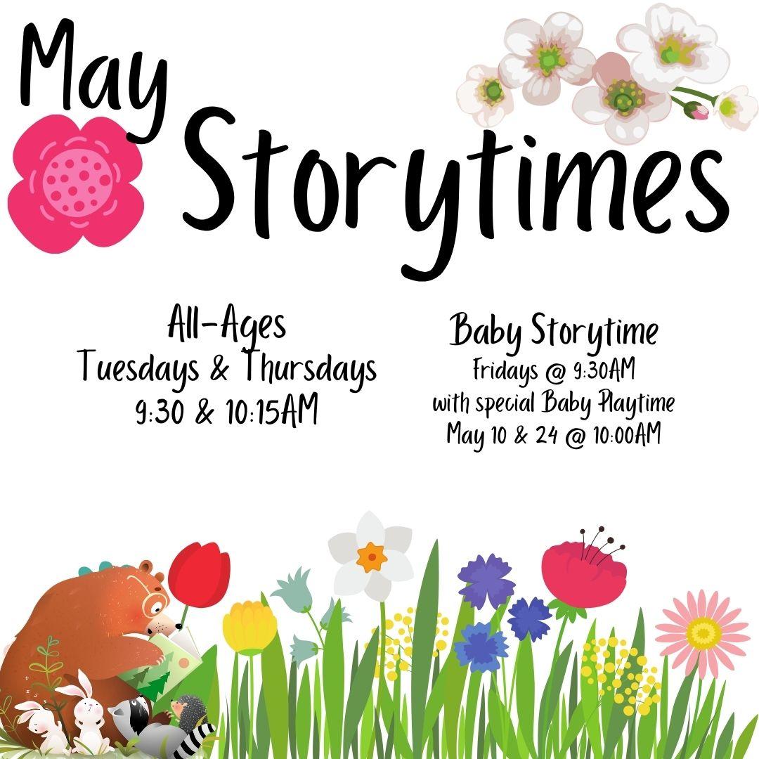 May storytimes flyer