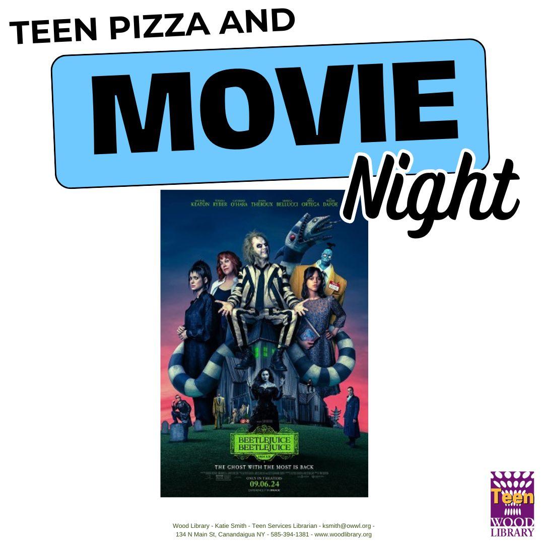 Teen Pizza and Movie Night with Beetlejuice Beetlejuice poster